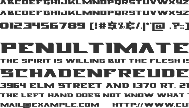 Blade Knight font preview