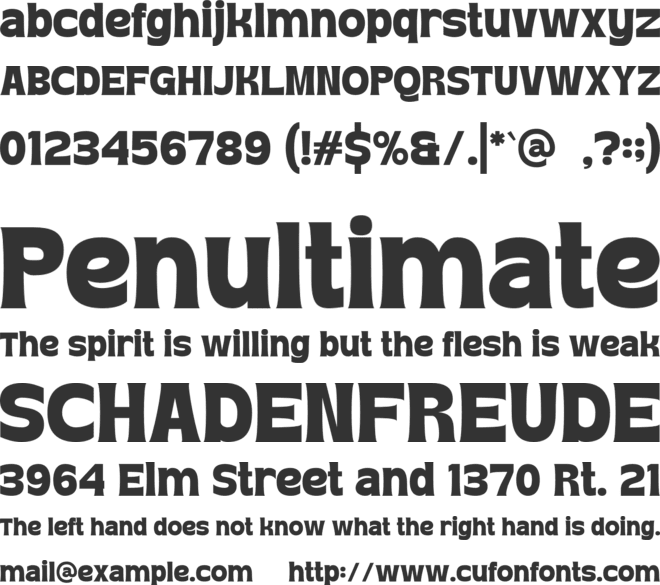 Blased font preview