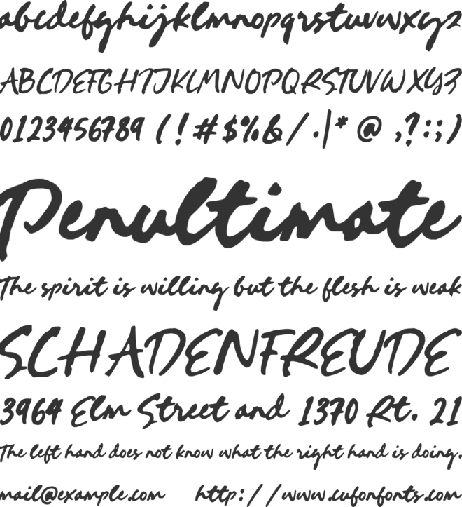 Scratch Handwritten font preview