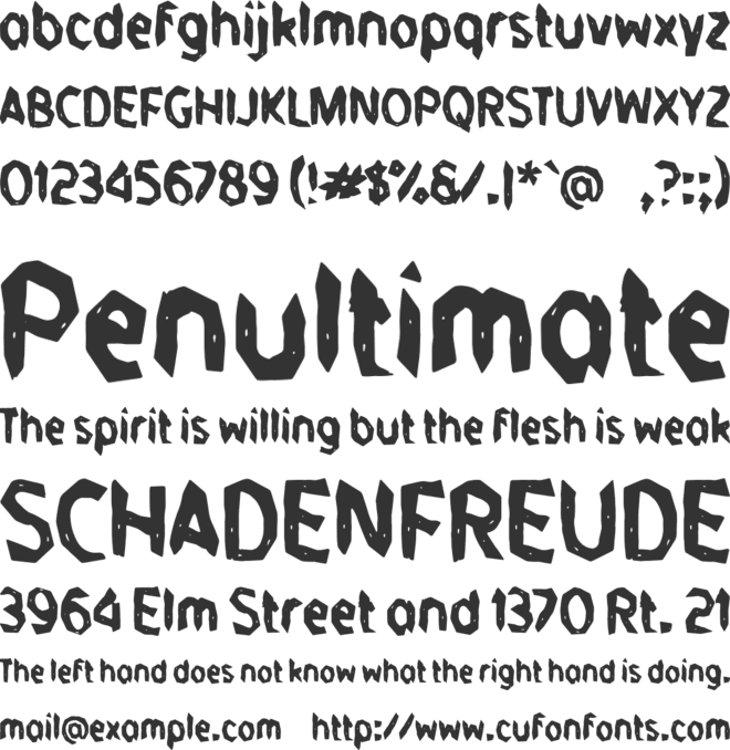 M Mounthink font preview
