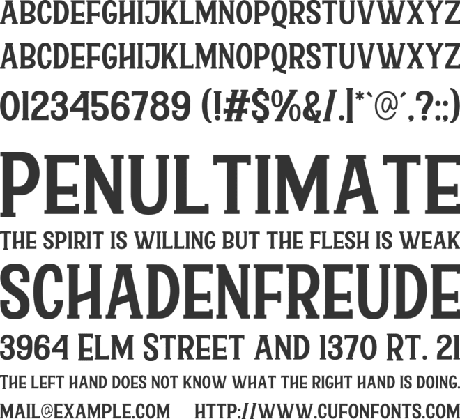 Modern Green font preview