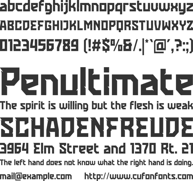 Goodrace font preview