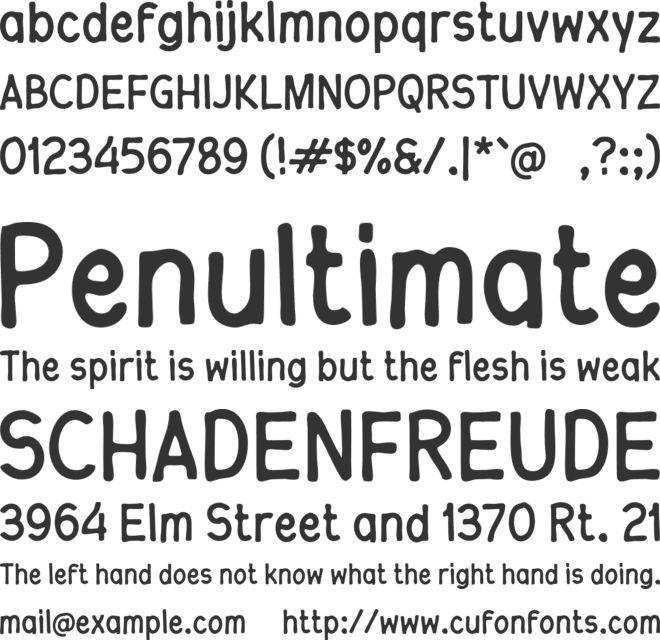 M Musti font preview