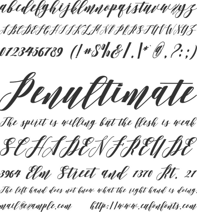 Hunter font preview