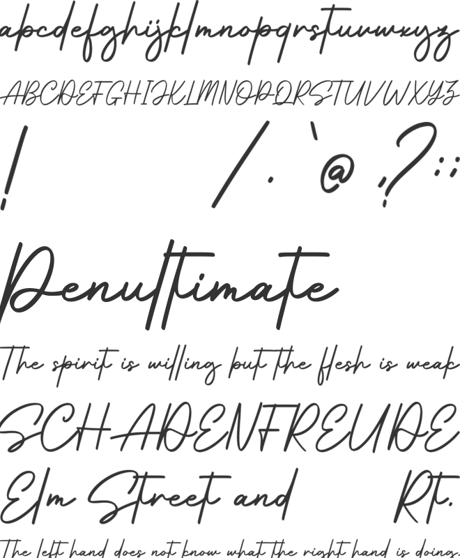 Hillstadts Signature font preview