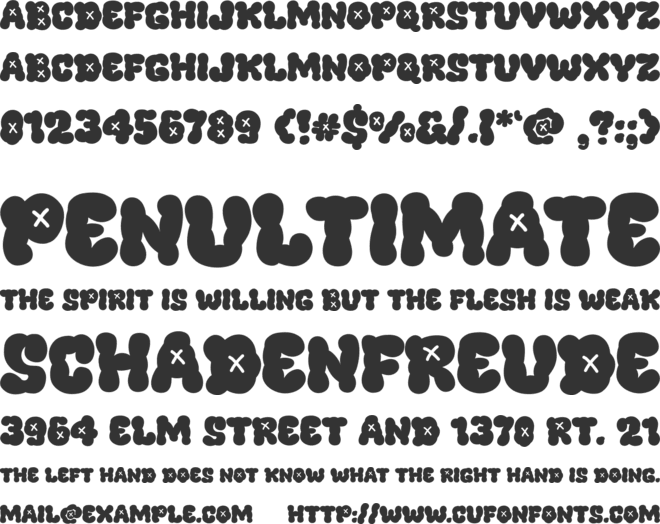 Bloopoly font preview