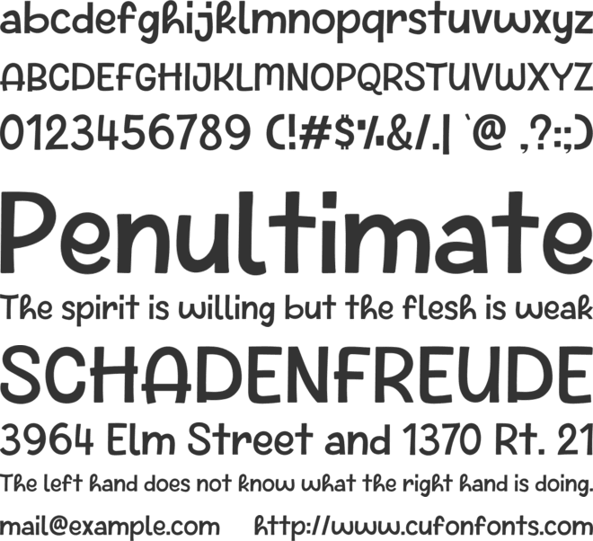 Paybread font preview