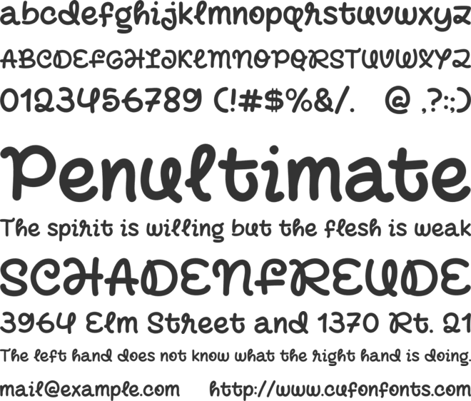 Angel Bread font preview