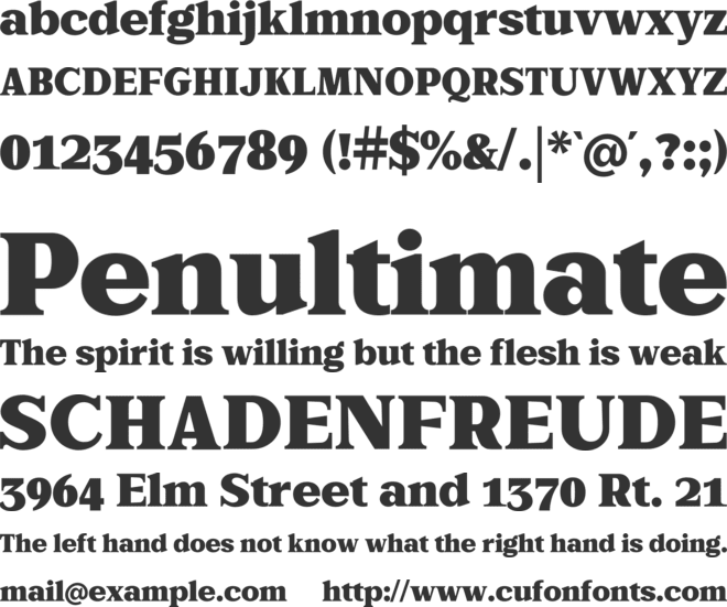 Glamure Serif font preview
