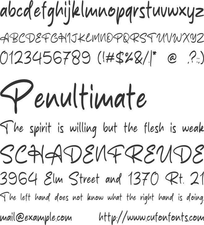 Bilgathes font preview