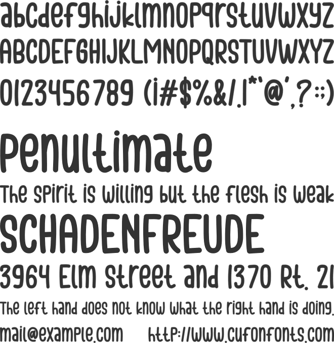 Magical Winter font preview