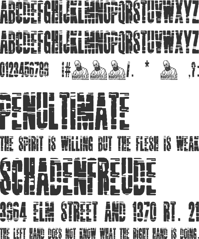 Super Glitch Press font preview