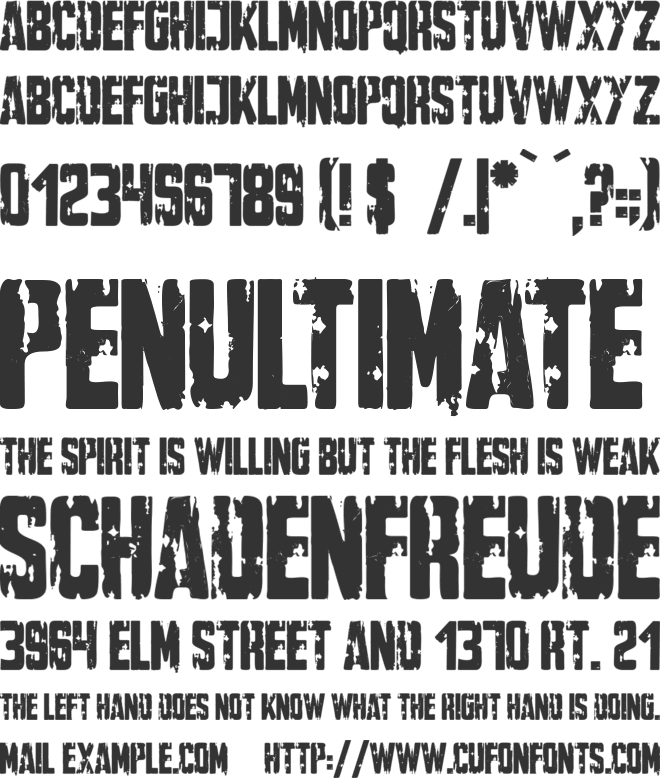 The Death Machine font preview