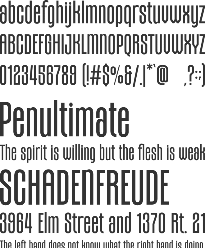 Highstar font preview