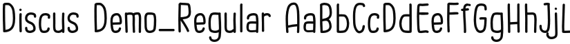 Discus Demo_Regular font