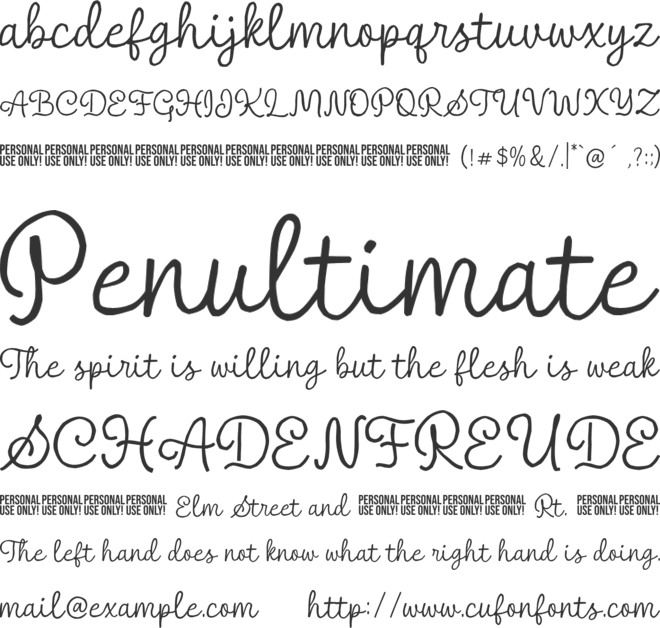 Tasteful Gourmet - Personal Use font preview