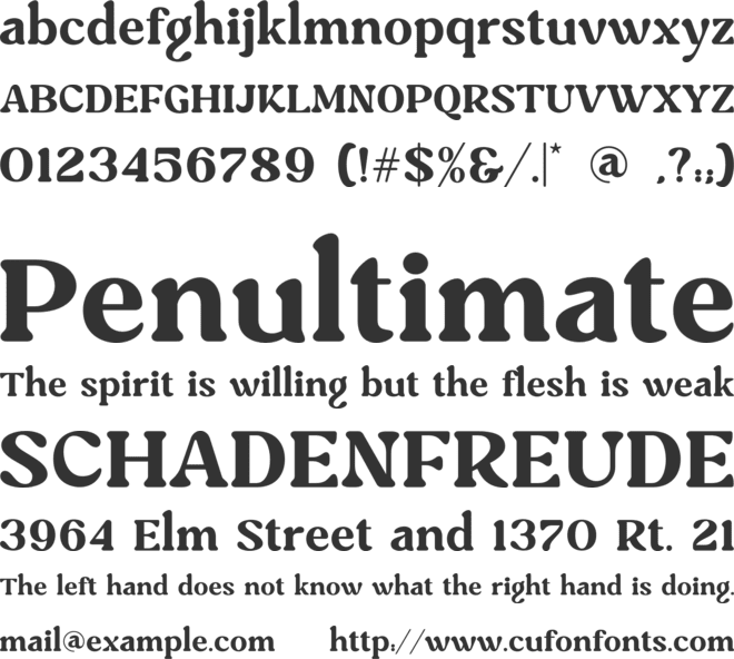 Caught font preview