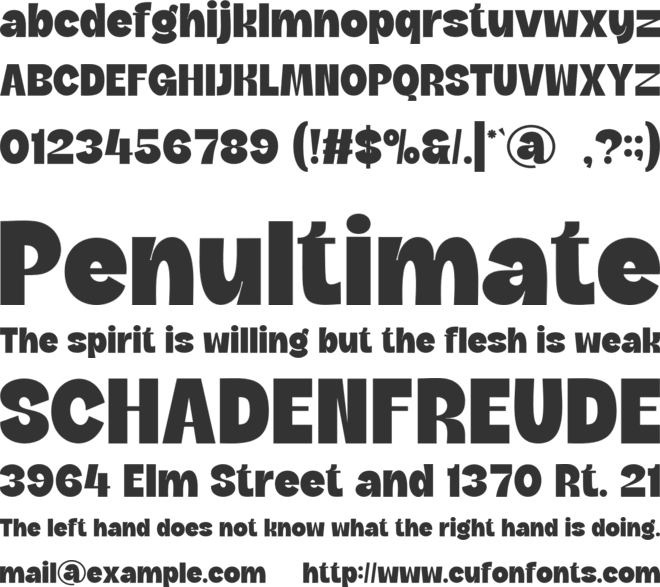 Reltca font preview