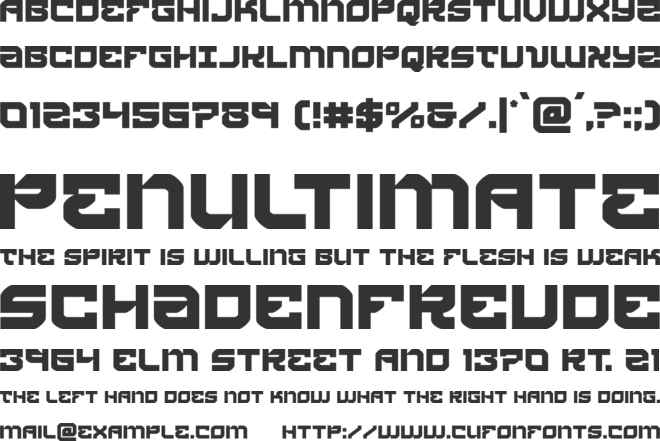 Crimson Destroyer font preview