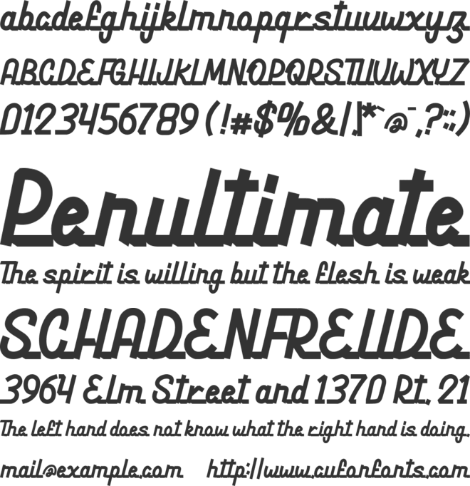 Auroda font preview