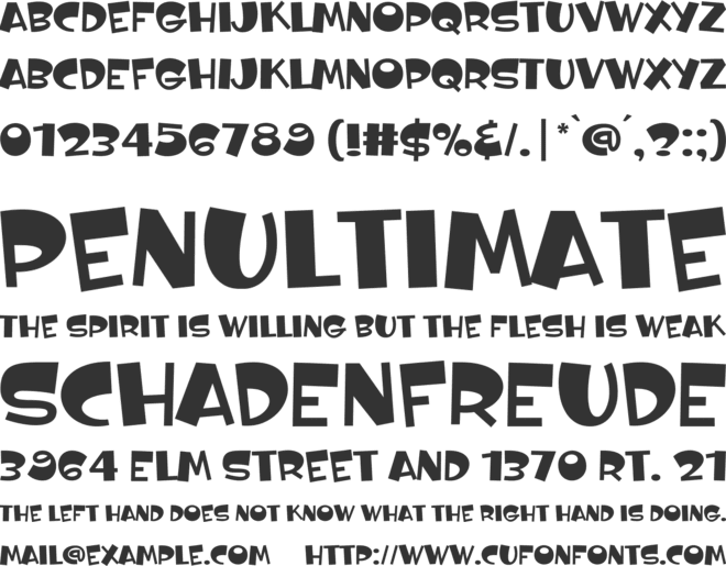 Super Crafty font preview