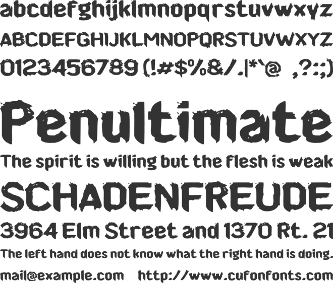 M Medok font preview