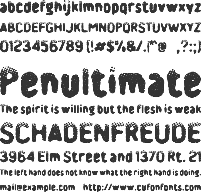 M Mling font preview