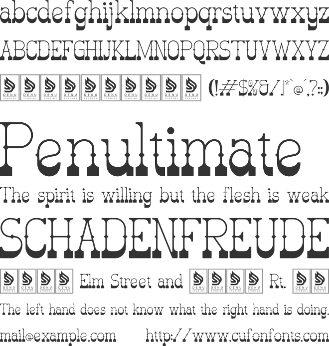 Elsklemer font preview