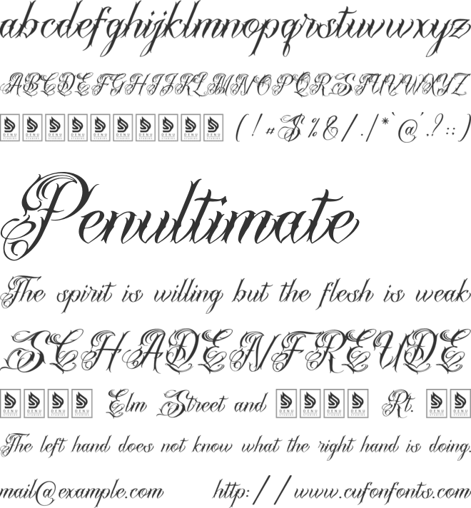 Bionley font preview