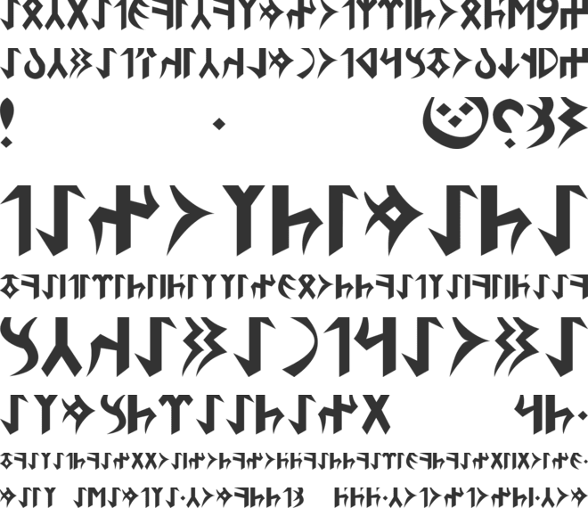 Köktürkish  font preview