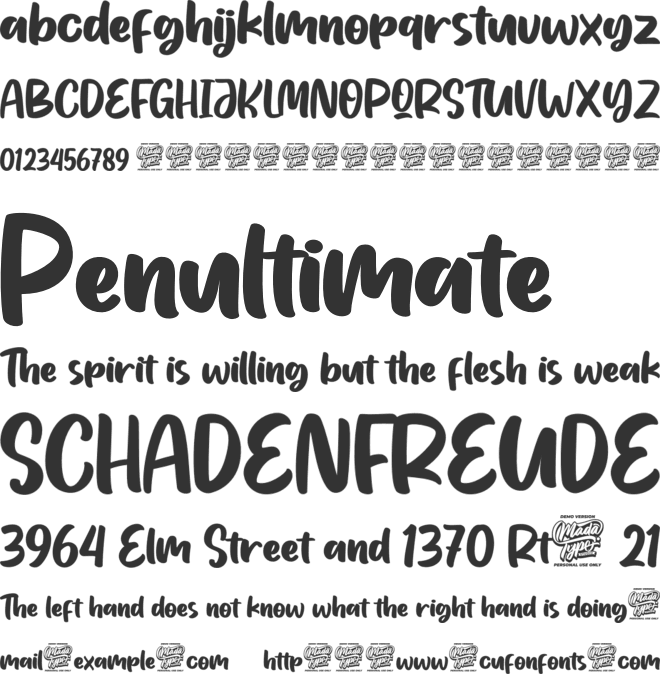 Creamy Matcha font preview