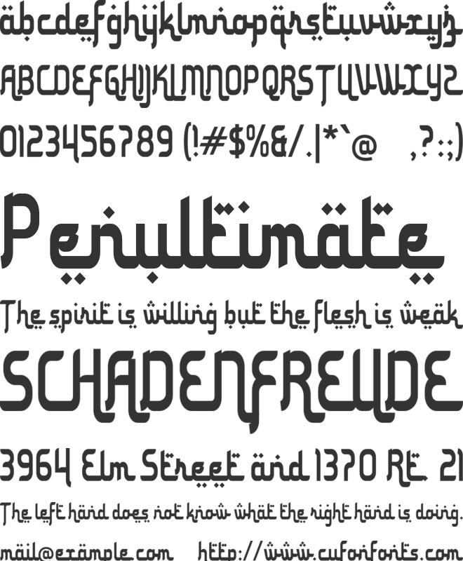 M Muharram font preview