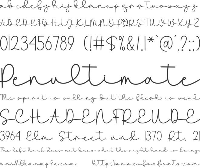 Summer Script font preview