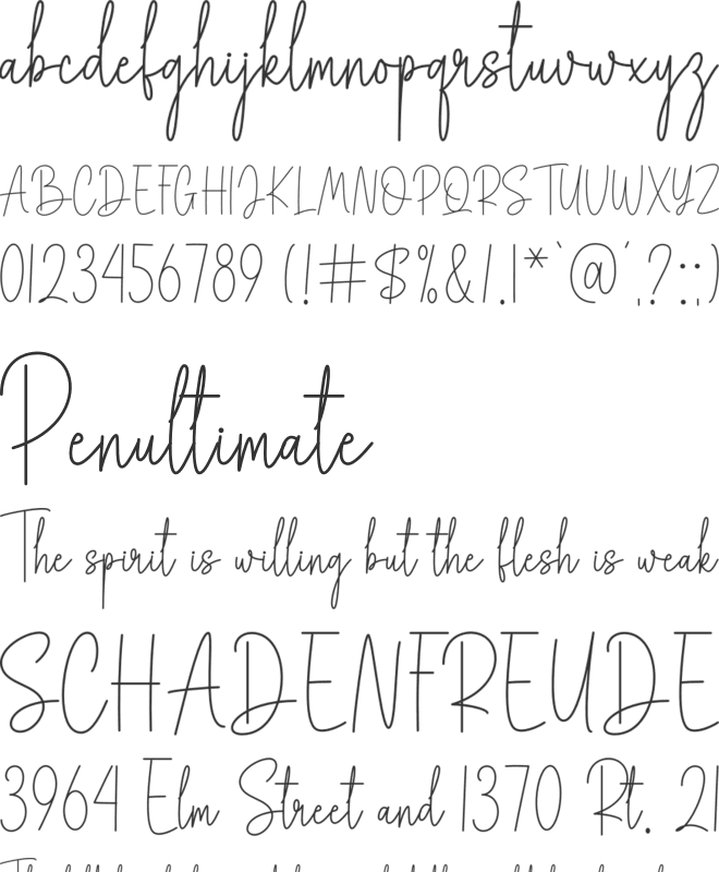 Romantic Sweety font preview