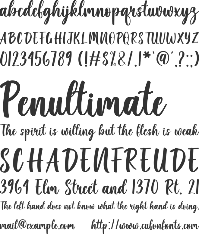 Magic Handmade font preview