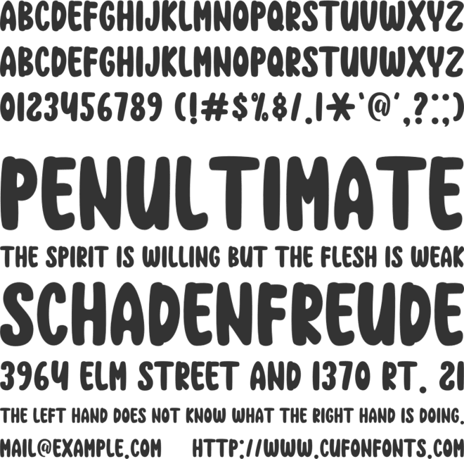 GRAPE ORANGE font preview