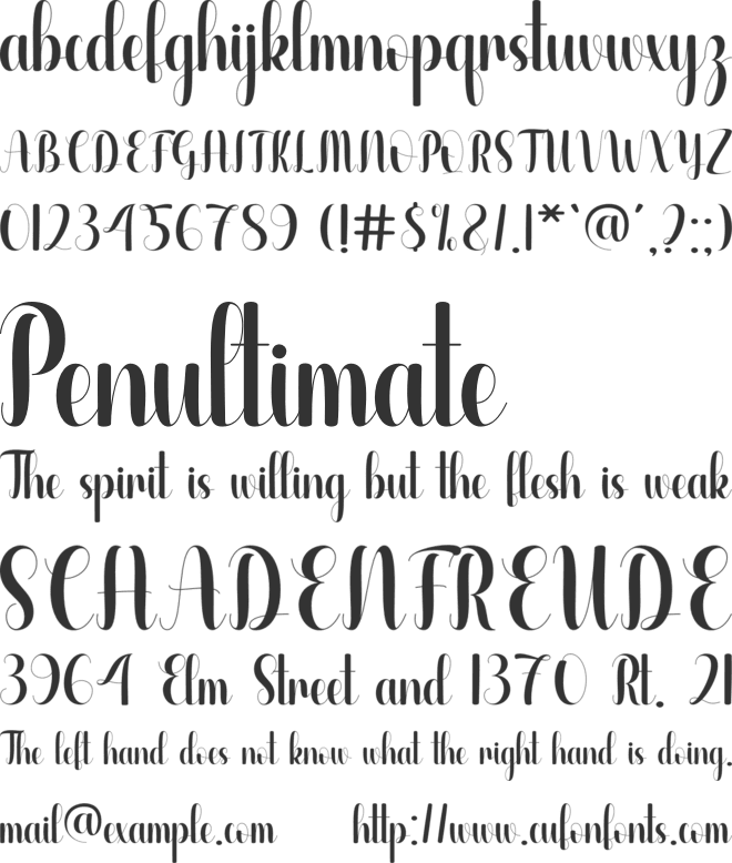 Gardening Script font preview