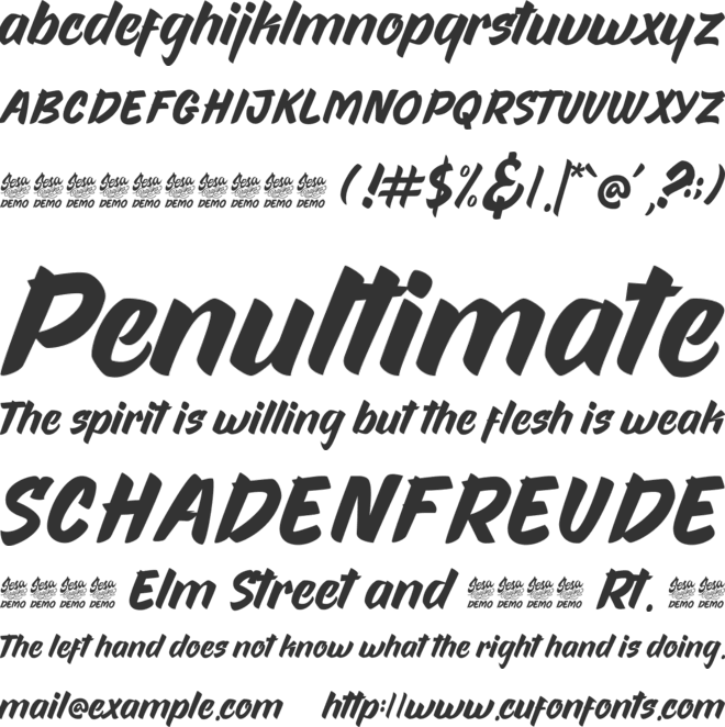 Gedhibold font preview