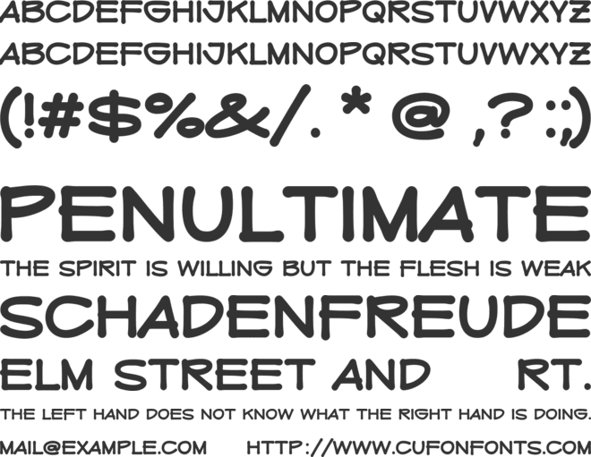 Snatched font preview