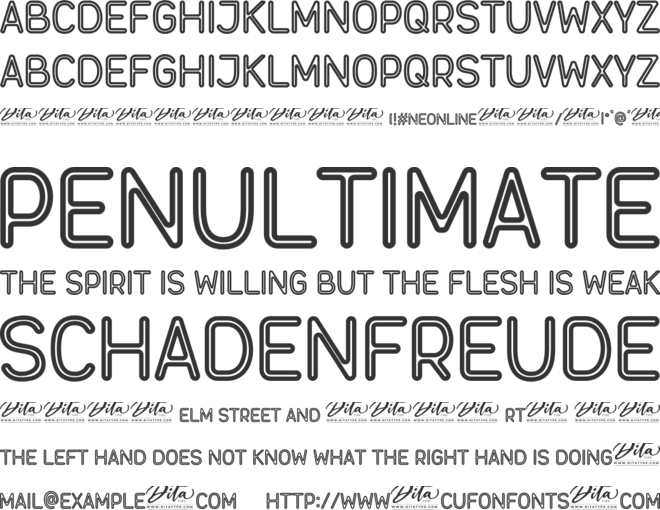 Neonline font preview