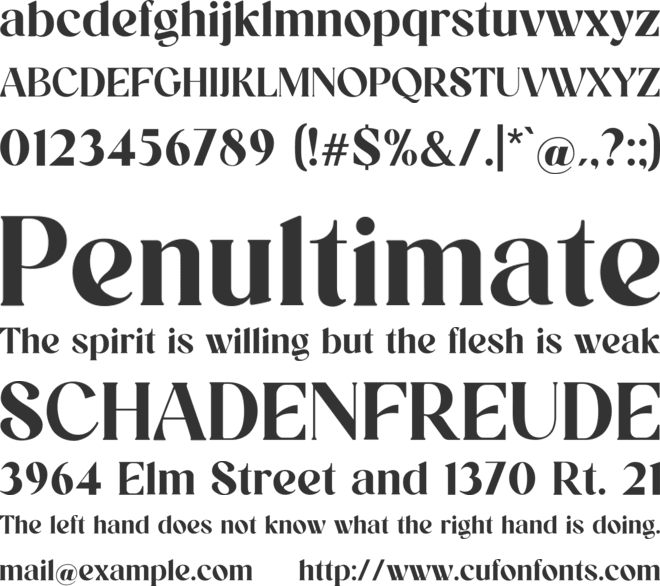 Meditative font preview