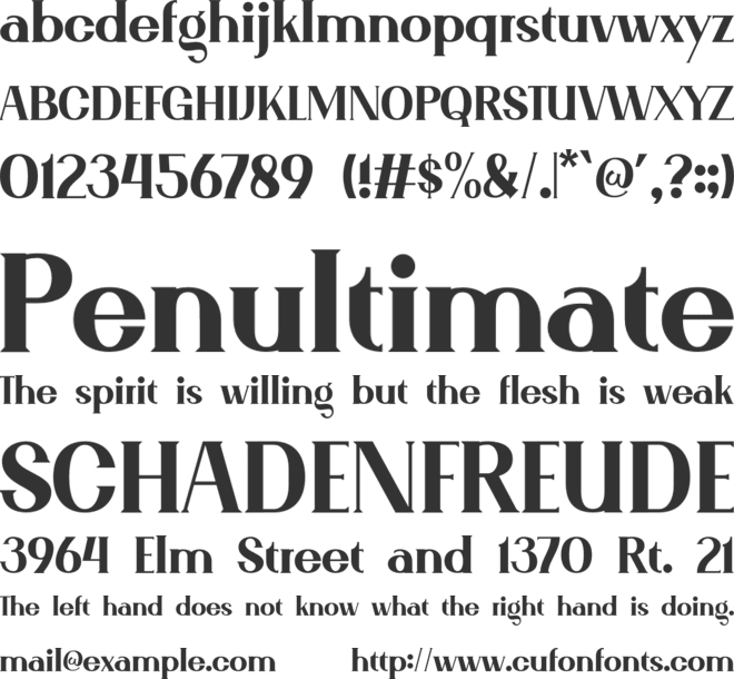 MARLONG font preview