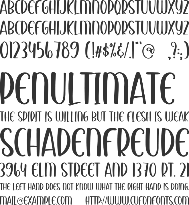 Friendly Hearts font preview