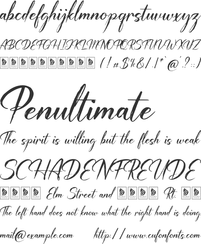 Aestra Jingga font preview