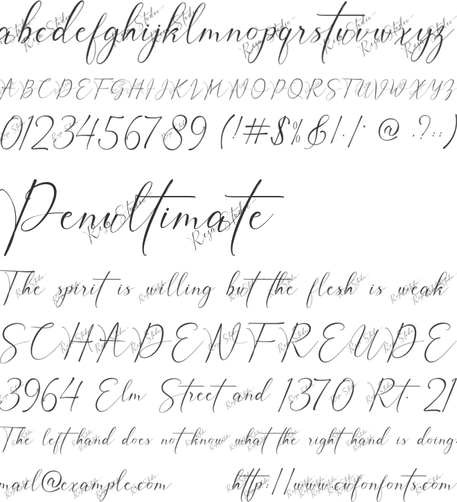 Inter font font preview