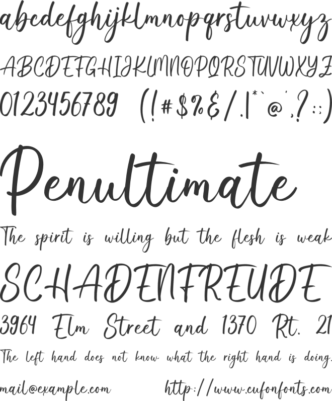 Sunday Quotes font preview