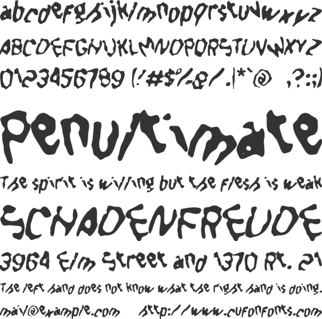 M Mecetat font preview