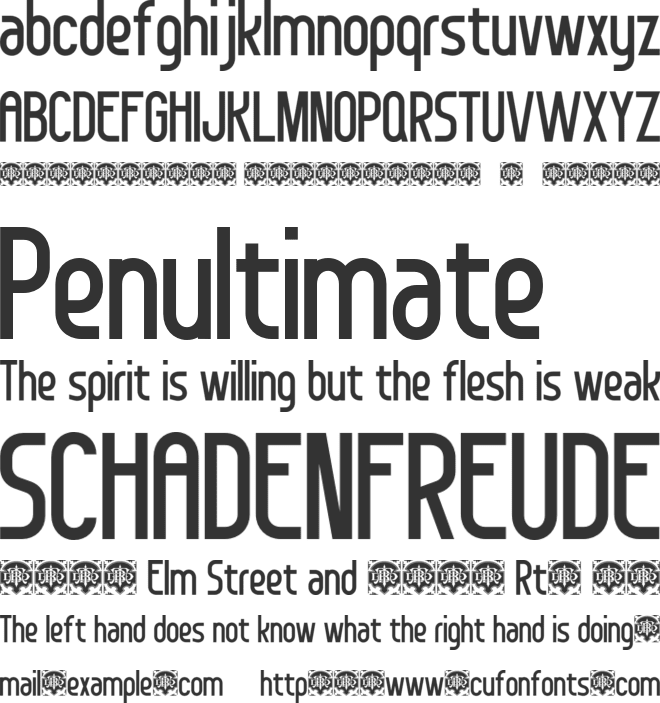 Oaksite font preview