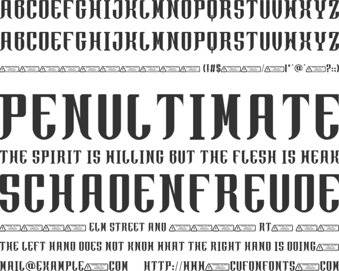 Orphic PERSONAL USE ONLY font preview