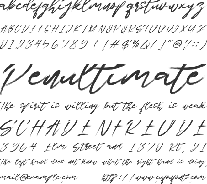 Sillady font preview